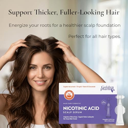 Nicotinic Acid Hair Growth Serum Ampoules - 2-Pack, 20 x 3ml, Thickening & Scalp Activation