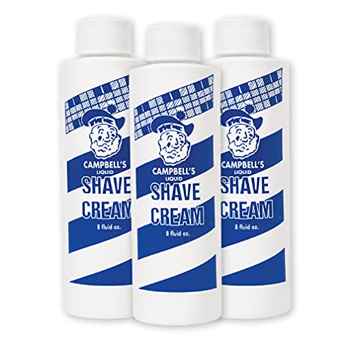 Campbell’s Liquid Shave Cream Lather - 8 Oz Pack of 3 for Professional & Barbershop Use