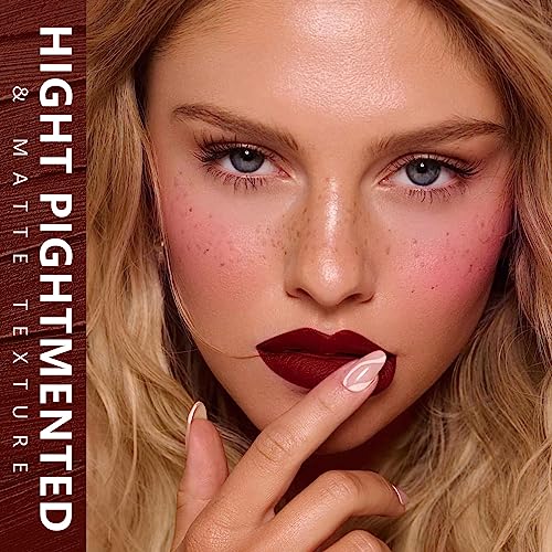 MAKI YIKA Dark Red Lipstick for Women Color Stay Long Lasting Lipsticks, No Smudge Matte Liquid Lipstick Transferproof Cruelty-Free Lip Color | PARTY GO