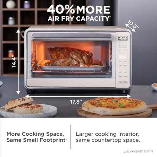 BLACK+DECKER Crisp 'N Bake Pro 6-Slice Digital Air Fry Oven with Baked Stone