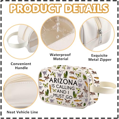 XYANFA State Lover Makeup Bag Desert Vacation Souvenir Gift Arizz ona Is Calling And I Must Go Cosmetic Bag