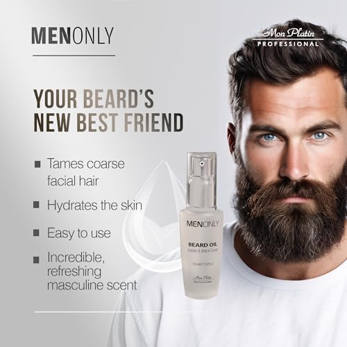 Men's Beard Oil with Jojoba & Black Caviar 30ml - Softening & Moisturizing