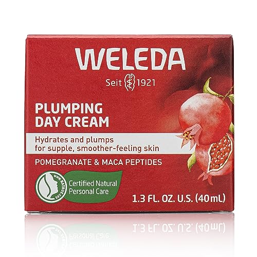 Weleda Pomegranate Face Care Plumping Day Cream - 1.3 Fl Oz - Vegan Moisturizer with Maca Root Peptides - Variation of THIS listing