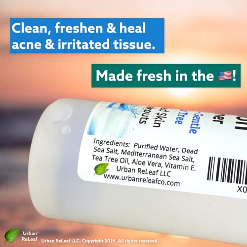 Acne Treatment Toner with Sea Salt & Tea Tree - Calms Skin, Reduces Pores, 4 oz