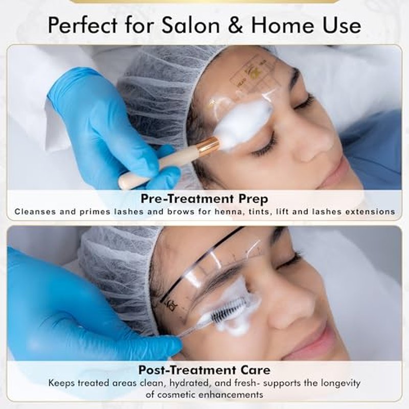 Clarifying Shampoo Brow Cleanser Foam ? Gentle Oil-Free Makeup Remover | Prep Before Tint or Henna | For Sensitive Skin | 60ml Bottle ? Professional & Home Use