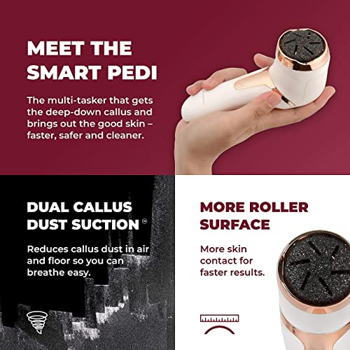 Electric Callus Remover Foot File Bundle with Vacuum & 7 Rollers - Pedicure Tools for Hard Dry Cracked Heels