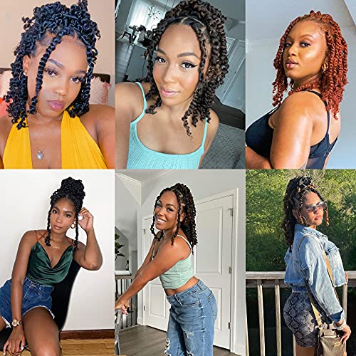 8 Packs 12 Inch Passion Twist Crochet Hair - #1B/30/27 Ombré Bohemian Synthetic Extensions
