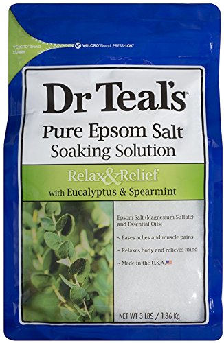 Eucalyptus & Lavender Epsom Salt Bath Soaking Solution - 48 Ounce Pack of 2, 6lbs Total