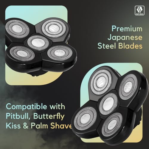 Skull Shaver Carver 5 Head Replacement Blade for Coarse Hair - Fits Pitbull Shavers