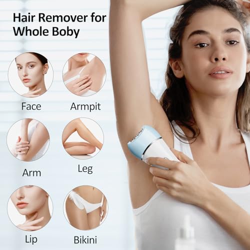 6-in-1 Waterproof Electric Hair Removal Epilator for Women with Face Razor & Body Exfoliator