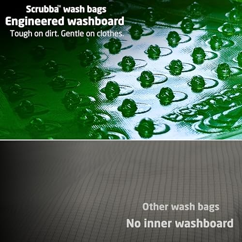 Portable Travel Washing Bag with Washboard - 5 oz Compact Clothes Washer