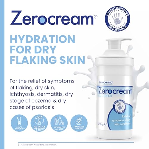 Zeroderma Zerocream 500g Emollient & Soap Substitute for Eczema Psoriasis Dry Skin - Pack of 1