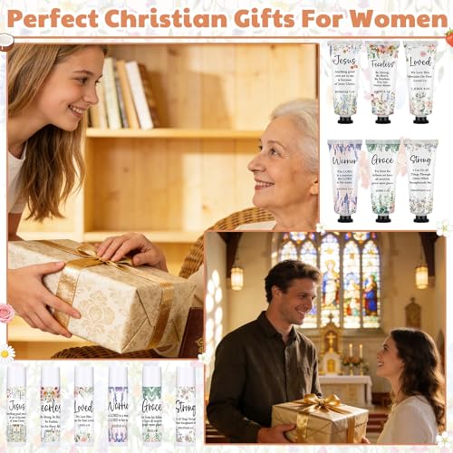 Bible-Themed Hand Cream & Lip Balm Set with 30 Pieces - Christmas Christian Gifts for Women - Variation of THIS listing: 30