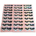3D5D False Eyelashes 15-18mm Includes 3 Styles 27 Pair PACK Mix Cross Fluffy Natural Look Luxury Volume Faux Mink Lashes Reusable Strip Lashes, Mulitpack