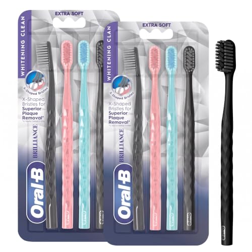 Extra Soft Toothbrush Pack of 8 - Gentle on Gums, Tough on Plaque, Whitening