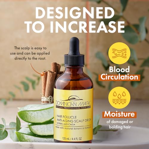 Anti-Aging Hair Follicle Scalp Drop with Rosemary & Cinnamon - 4.4 Fl Oz - Dominican Magic