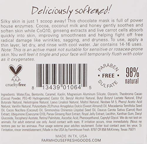 Farmhouse Fresh Sundae Best Hydrating Chocolate Facial Mask 3.2oz - Natural Skin Nourishment