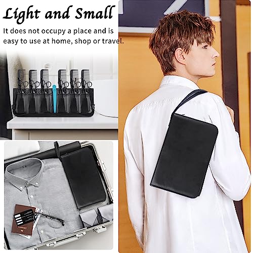 Professional Hairdressing Scissor Case and Organizer Bag, PU Leather Portable Pouch