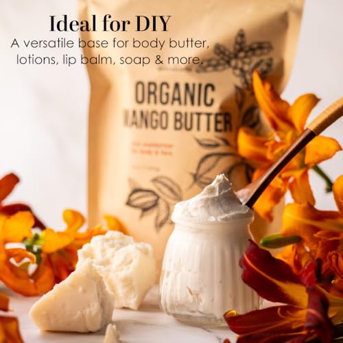 Organic Mango Butter - USDA Certified Raw Unrefined Body & Hair Moisturizer - 8 oz - Variation of THIS listing