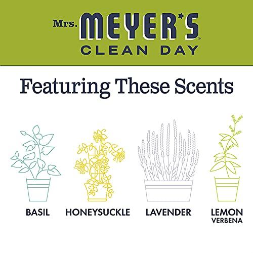 Mrs. Meyer's Lemon Verbena Liquid Hand Soap, Cruelty-Free and Hand Wash Formula Made with Essential Oils,16 oz. (Pack of 2)
