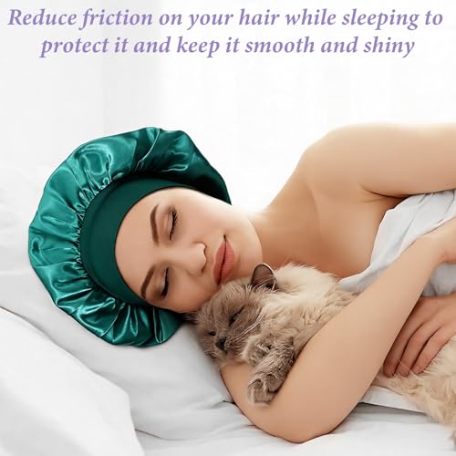 20 Pack Satin Sleep Bonnets for Women - Large Adjustable Hair Caps for Curly Dreadlocks & Natural Hair