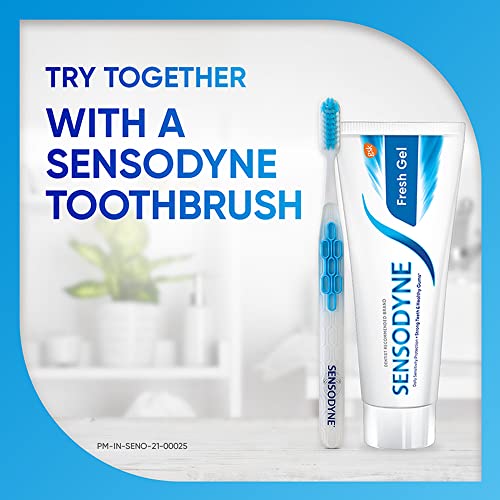Sensodyne Fresh Gel Toothpaste Pack 3 x 150g - Cool Mint, 5.29 Ounce