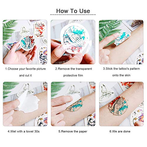 Halloween Temporary Tattoos Day of the Dead Face Tattoos Spider Eye Web Tattoos Sticker 12 Sheets Day of the Dead Makeup Decals for Halloween Party Decorations