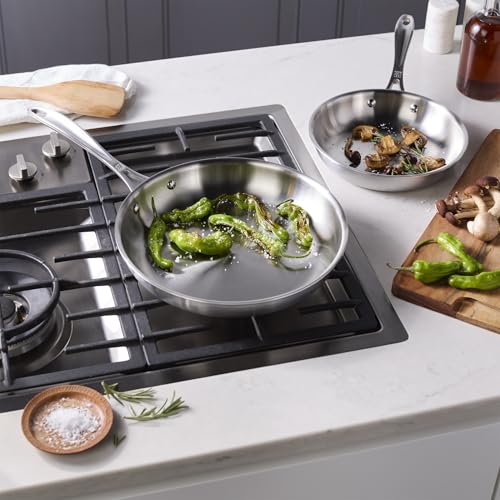 Stainless Steel Fry Pan Set - Oven Safe Up To 500°F, 8 & 10 Inch