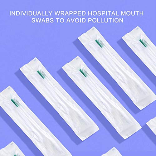 ZIZNBA Disposable ICU Suction Toothbrush Pack of 50 - Latex-Free, Soft Bristle, Individually Wrapped
