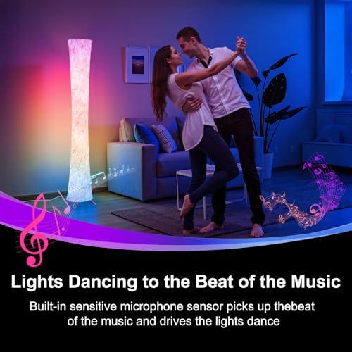 RGB Corner Floor Lamp 2Pcs - Modern LED Uplight with Remote & App Control