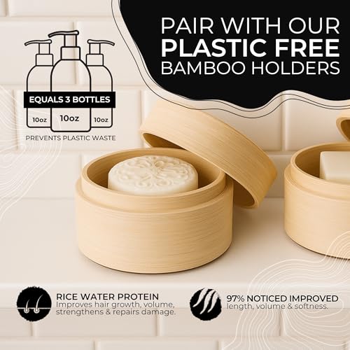 Viori Hidden Waterfall Shampoo Bar - Made with Rice Water for Hair Growth - Handcrafted Sulfate Free Shampoo