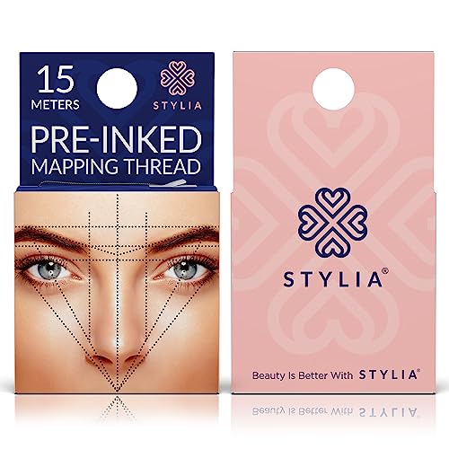 Microblading Supplies Pre-Inked Eyebrow Mapping String - 4 Pack, 60 Meters, Ultra-Thin, Mess-Free, Hypoallergenic, Cosmetic Grade