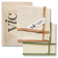 VIC Deep Exfoliating Face & Body Washcloth | Premium Organic Cotton | Intensive Skin-Renewing Texture | Artisan Made in The Netherlands | 14¡± x 17¡±, 2-Pack