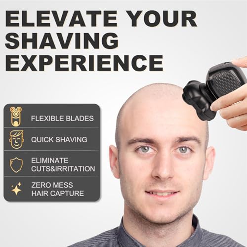Shaver Replacement Heads Compatible with Microtouch Titanium Head Shaver, for Bald Men Electric Shaver Replacement Heads,2 Pack