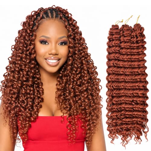 22 Inch Crochet Hair Extensions Pack of 6 Ocean Wave Boho Braids - FEILIMEI