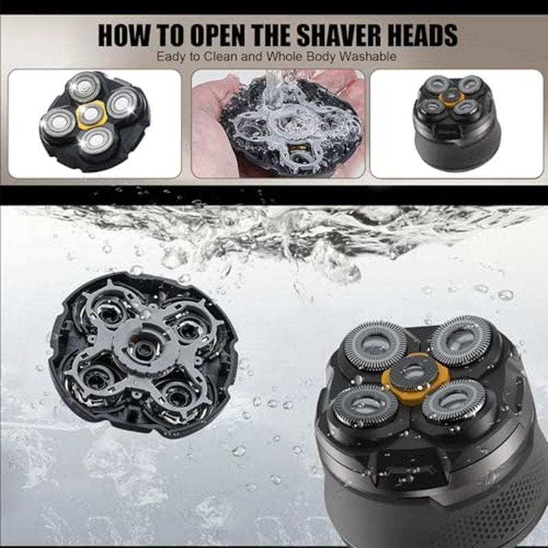 3PCS Shaver Replacement Blades Compatible with MicroTouch Titanium Head,Stainless Steel Material