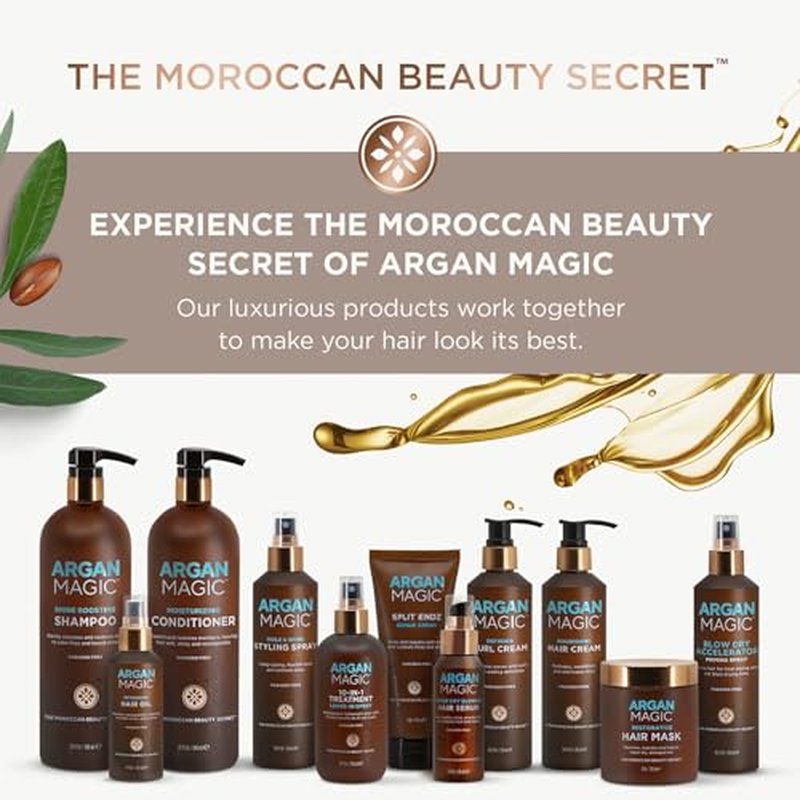Argan Magic Nourishing Body Oil with Argan & Almond Oil | Intense Hydration, Softens & Radiates | Made in USA, Paraben Free, Cruelty Free (6 FL Oz)