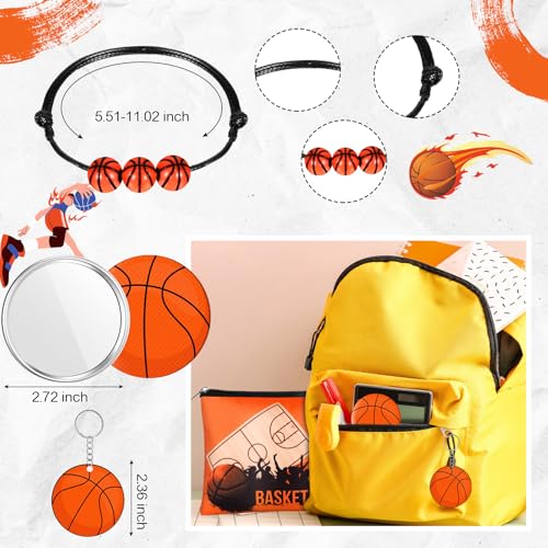 Basketball Themed Gift Set with 12 Makeup Bags & Accessories - Orange