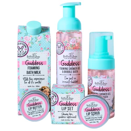 Bella & Bear Goddess Tropical Foaming Shower Gel | Body Wash & Bubble Bath 2 in 1 (6.7 oz) (Pack of 2)