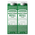 Dr. Bronner's Almond Liquid Castile Soap Refill 2-Pack 32oz - Vegan Organic