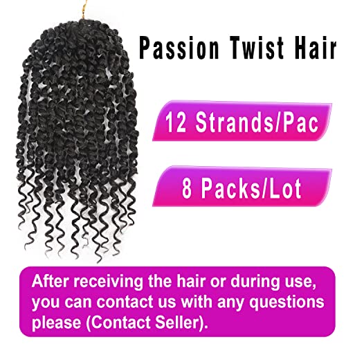 Bileaf Passion Twist Crochet Hair 10 Inch - 8 Pack, Faux Locs for Black Women