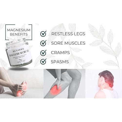 Organic Magnesium Cream ? Extra Strength Nighttime Moisturizer | Made in USA, Family-Owned, Glass Jar, Gentle For All Ages