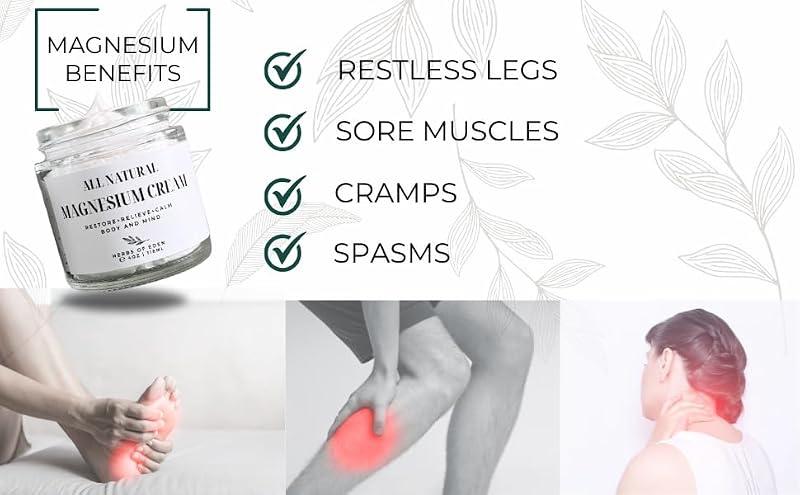 Herbs of Eden Organic Magnesium Cream | Extra Strength Nighttime Moisturizer for All Ages