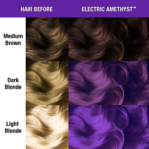 Semi Permanent Purple Hair Dye Electric Amethyst 4 oz 2 Pack - Vibrant Long-Lasting Color