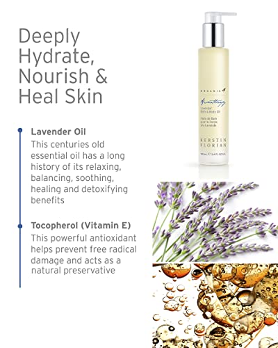 Organic Lavender Body Oil - Relaxing Aromatherapy Moisturizer 3.4 fl oz