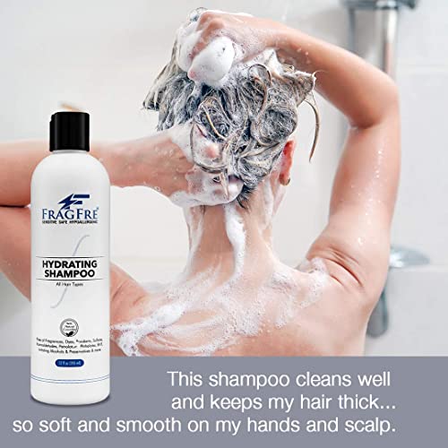 12 Fl Oz Hydrating Sensitive Skin Shampoo - Sulfate-Free, Fragrance-Free, Paraben-Free, Vegan, Natural Cucumber
