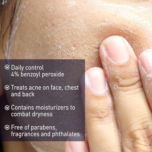 PanOxyl Antimicrobial Hydrating Acne Creamy Wash, 4% Benzoyl Peroxide, 6 Ounce (Pack of 4)