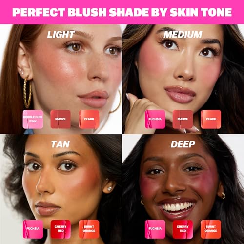 BASMA Cream Blush & Lip Tint Bubble Gum Pink Buildable Dewy Makeup