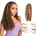 Highlight 1Pcs 50g 18 Inch Burmese Curly Human Hair Crochet Extension - Ashart