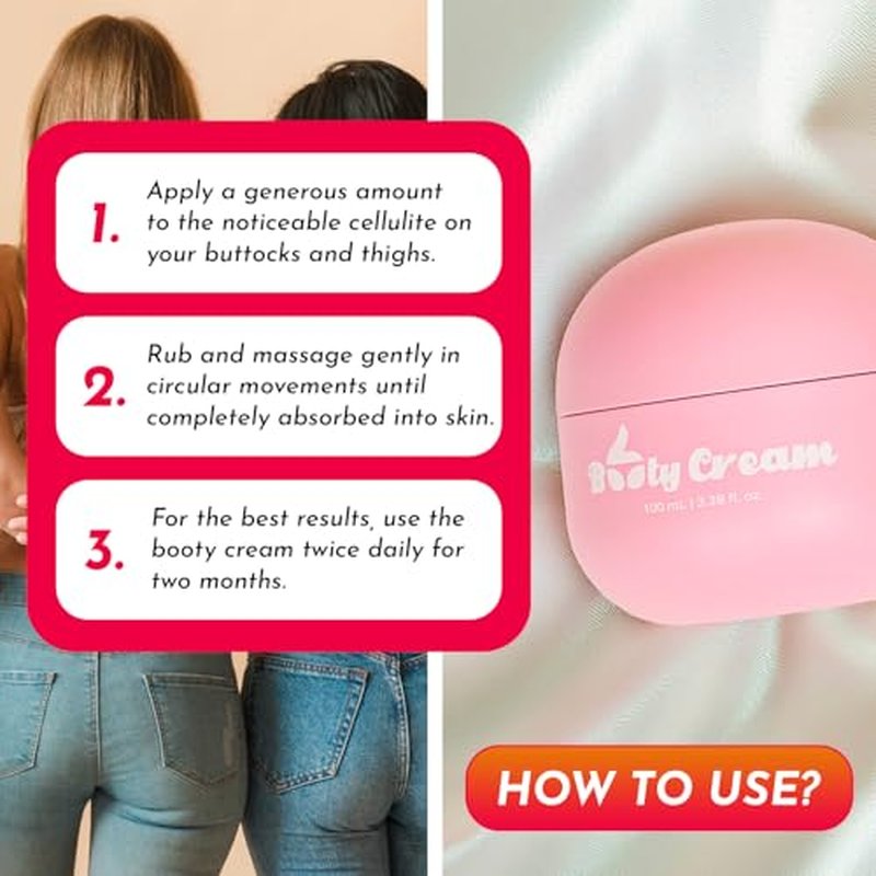 Booty Firming & Lifting body cream, Bum & Firm Lotion for Women, Beauty Bum Cellulite Lotion, Butt Firming & Tightening body cream, Firm & Lift Booty Cellulite Butt Mask